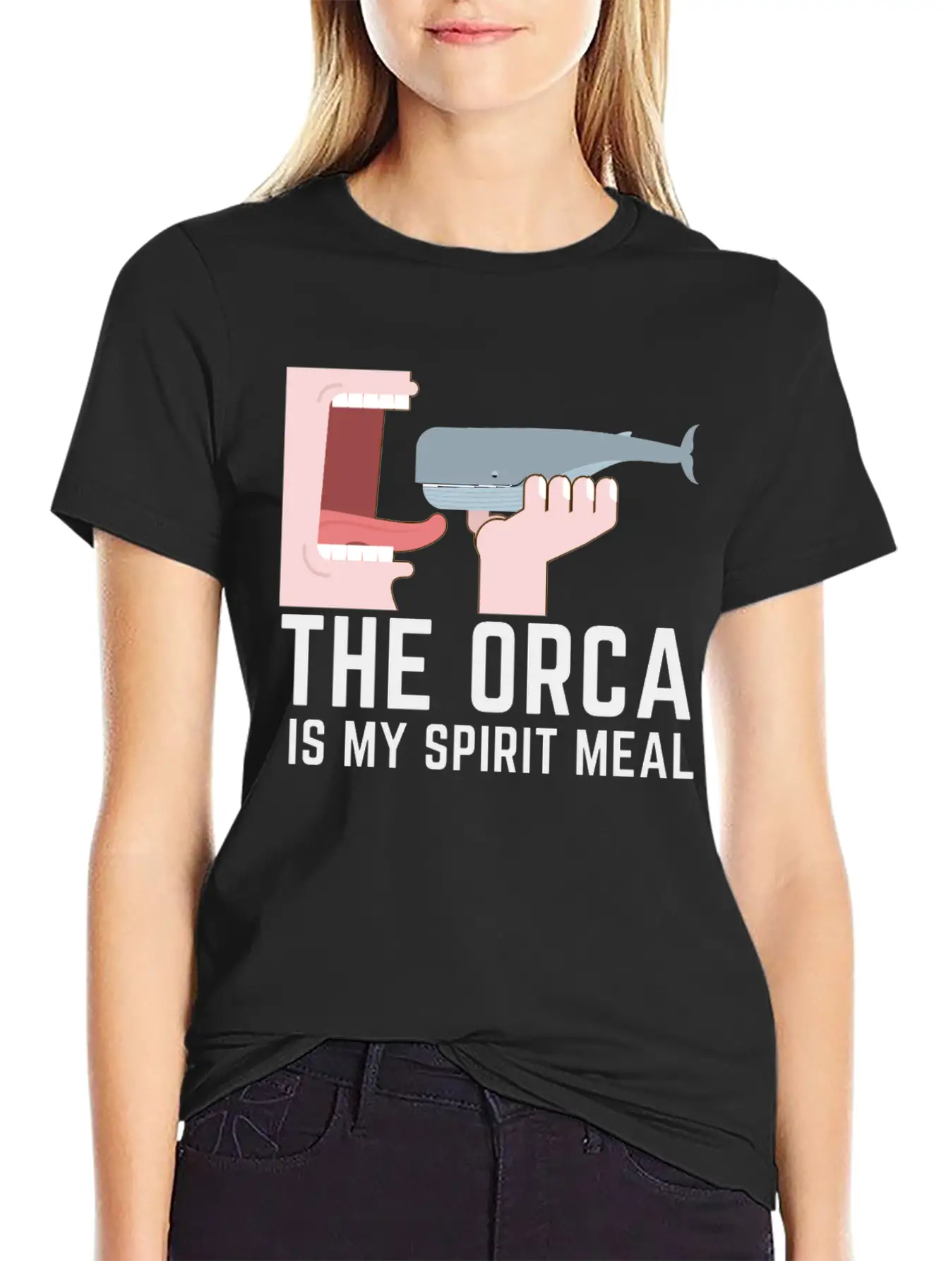 The Orca Is My Spirit Meal Comfortable Minimalist Graphic Tee – Summer Style Essential