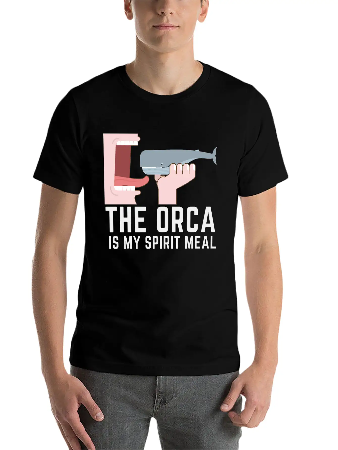 The Orca Is My Spirit Meal Comfortable Minimalist Graphic Tee – Summer Style Essential