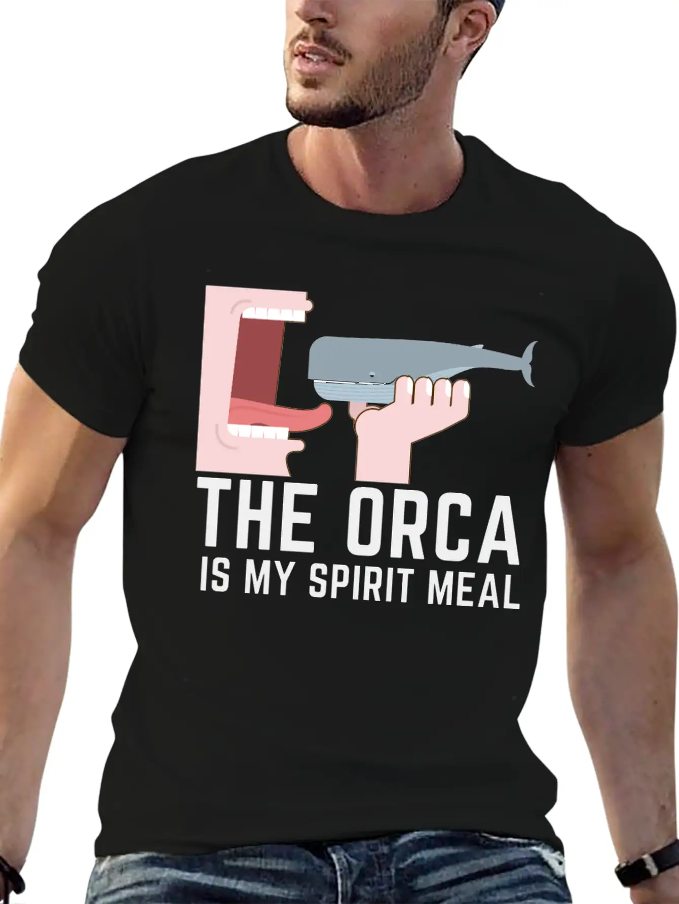The Orca Is My Spirit Meal Comfortable Minimalist Graphic Tee – Summer Style Essential