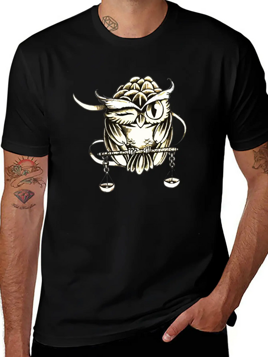 The Owl And The Balance Comfortable Minimalist Graphic Tee – Summer Style Essential