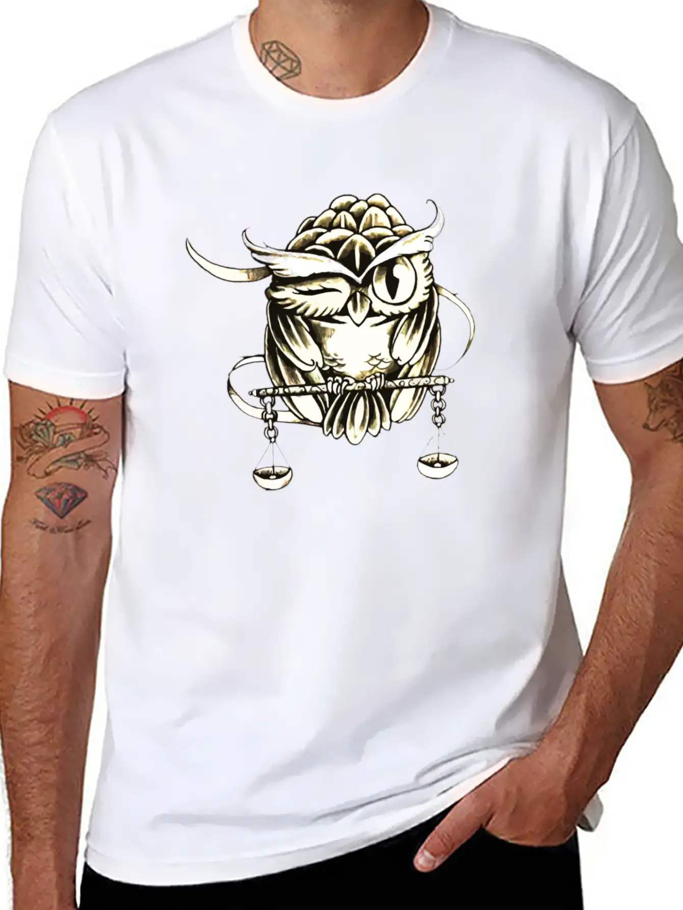 The Owl And The Balance Comfortable Minimalist Graphic Tee – Summer Style Essential