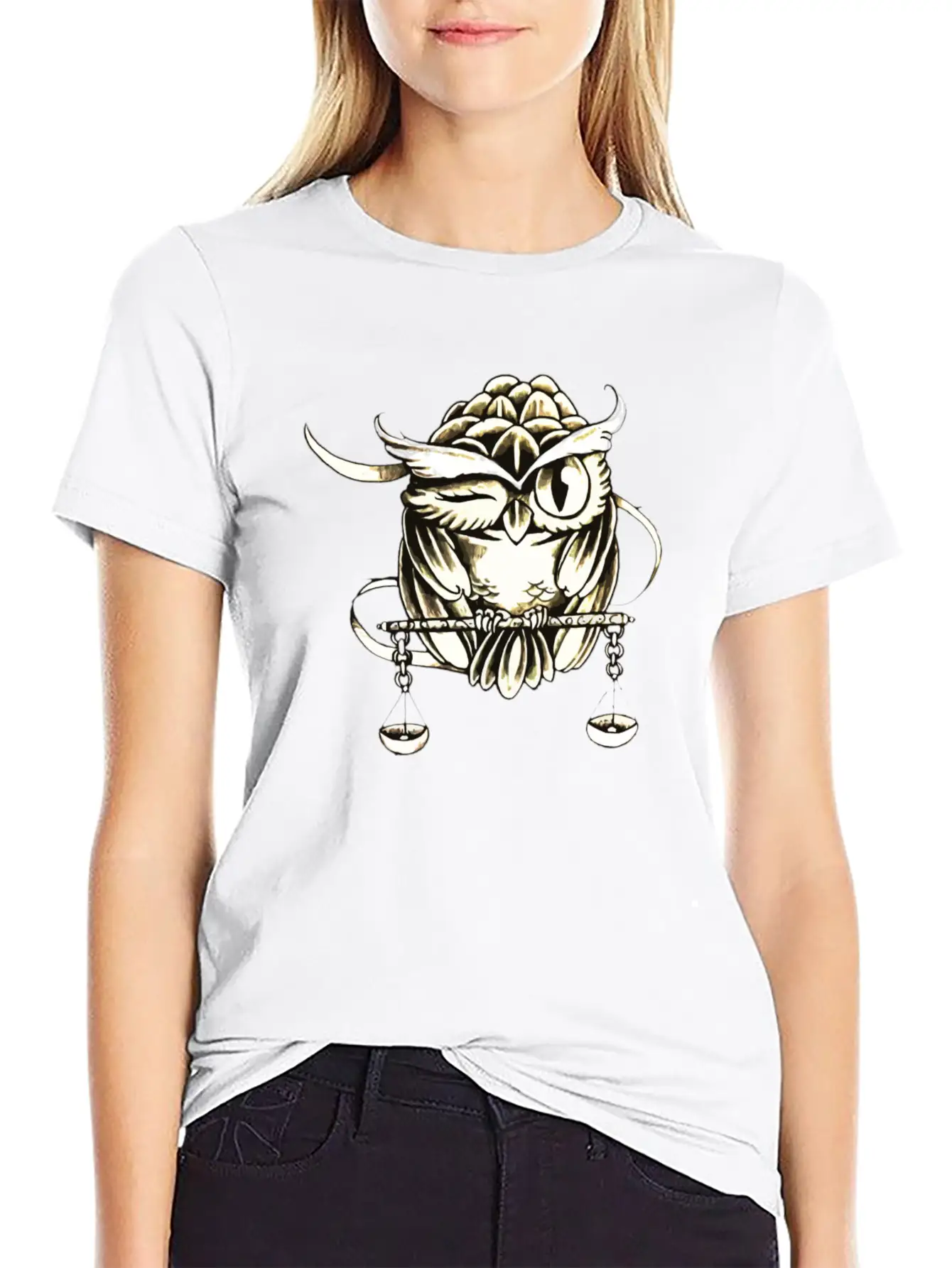 The Owl And The Balance Comfortable Minimalist Graphic Tee – Summer Style Essential