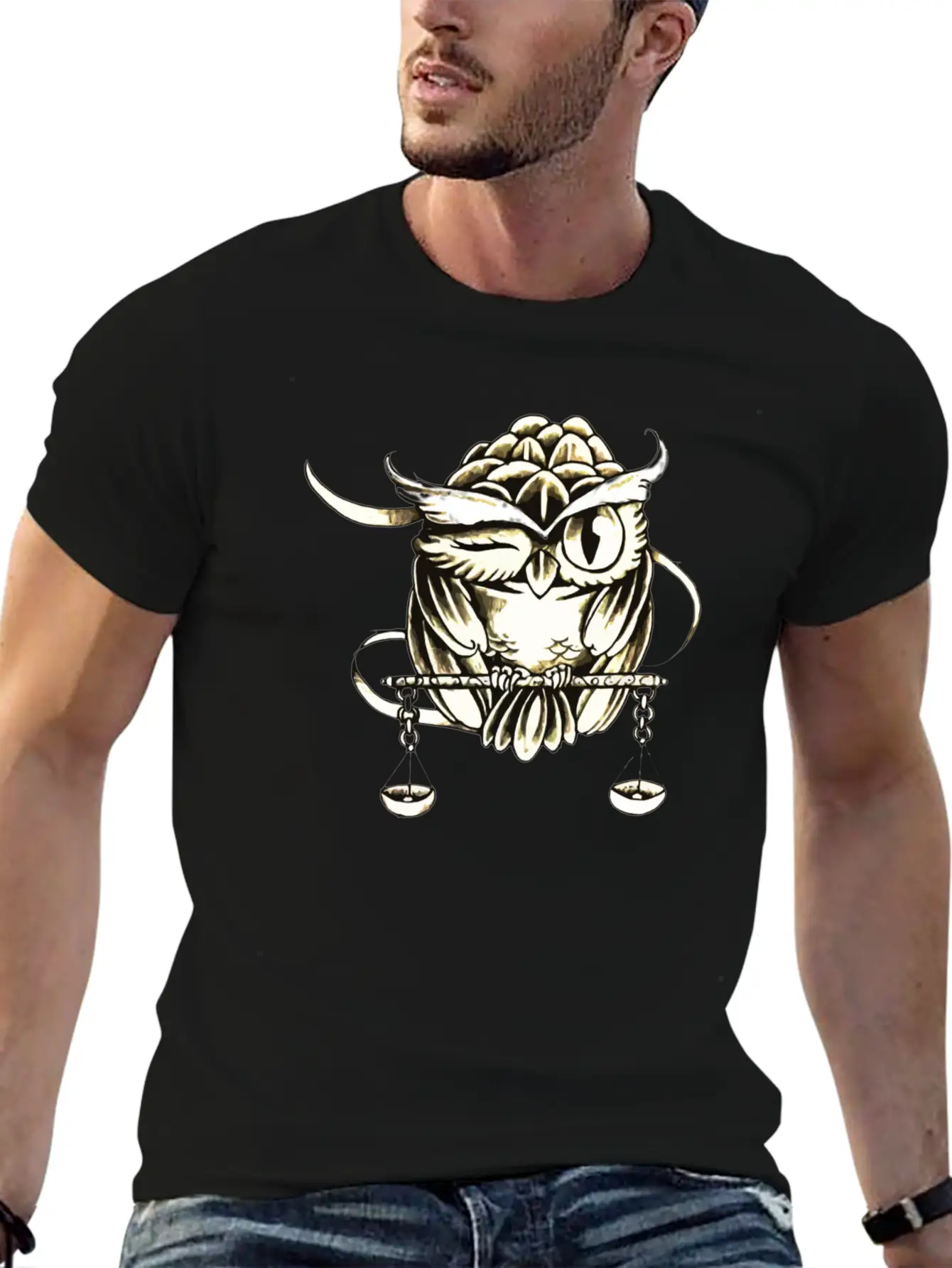 The Owl And The Balance Comfortable Minimalist Graphic Tee – Summer Style Essential