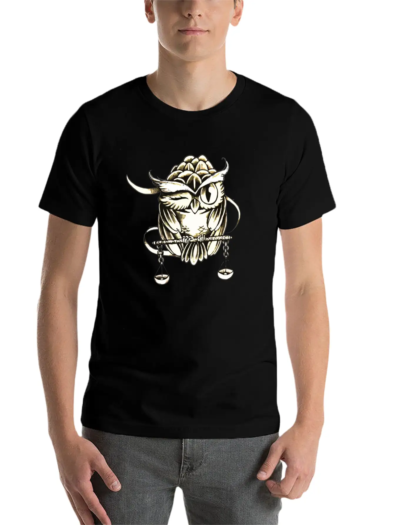 The Owl And The Balance Comfortable Minimalist Graphic Tee – Summer Style Essential