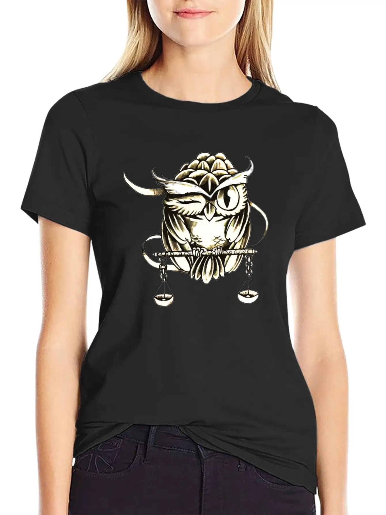 The Owl And The Balance Comfortable Minimalist Graphic Tee – Summer Style Essential