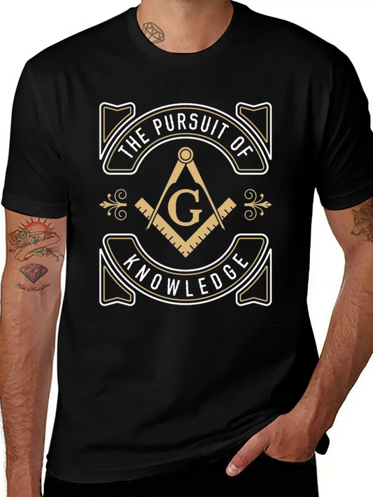 The Pursuit Of Knowledge Mason Fraternal Freemason Comfortable Minimalist Graphic Tee – Summer Style Essential