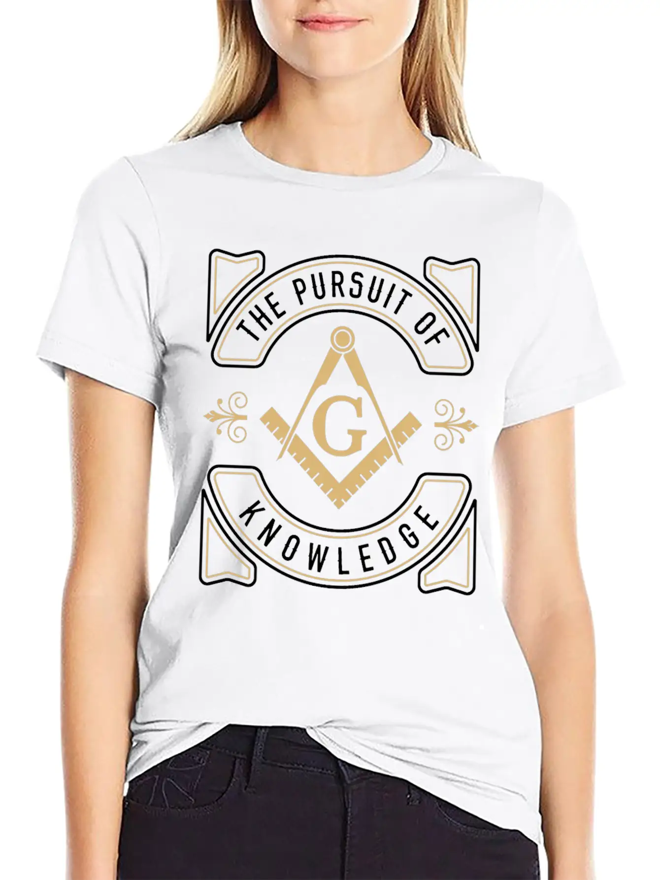 The Pursuit Of Knowledge Mason Fraternal Freemason Comfortable Minimalist Graphic Tee – Summer Style Essential