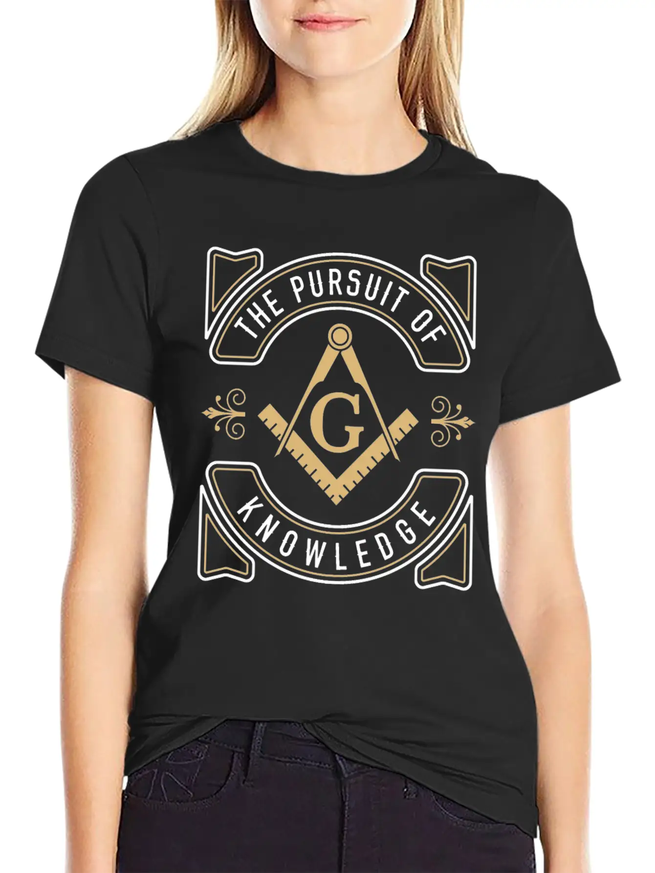 The Pursuit Of Knowledge Mason Fraternal Freemason Comfortable Minimalist Graphic Tee – Summer Style Essential