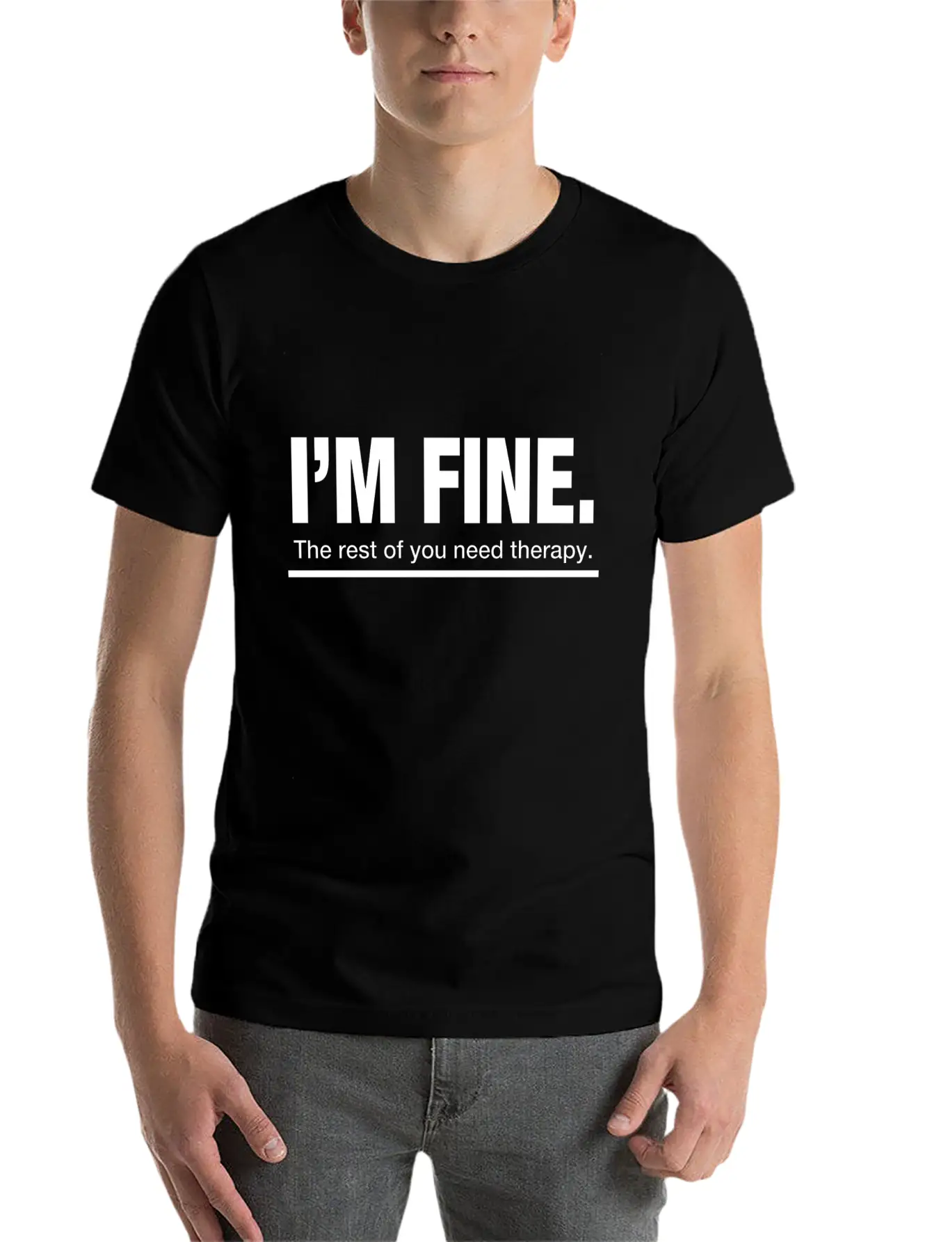 The Rest Of You Need A Therapy Funny Comfortable Minimalist Graphic Tee – Summer Style Essential