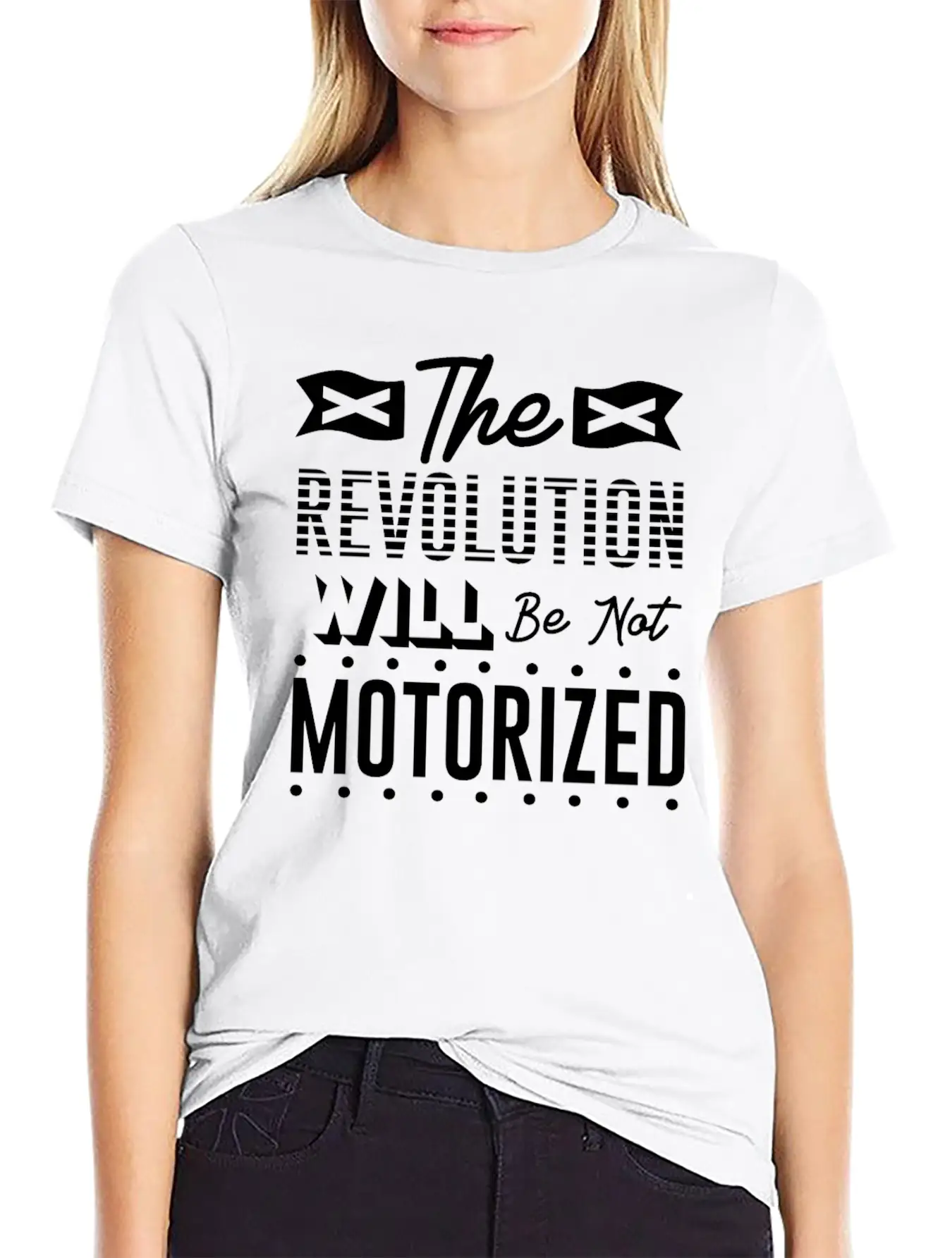 The Revolution Will Be Not Motorized Live Life On Basic Graphic T-Shirt – Daily Comfort In Soft Cotton
