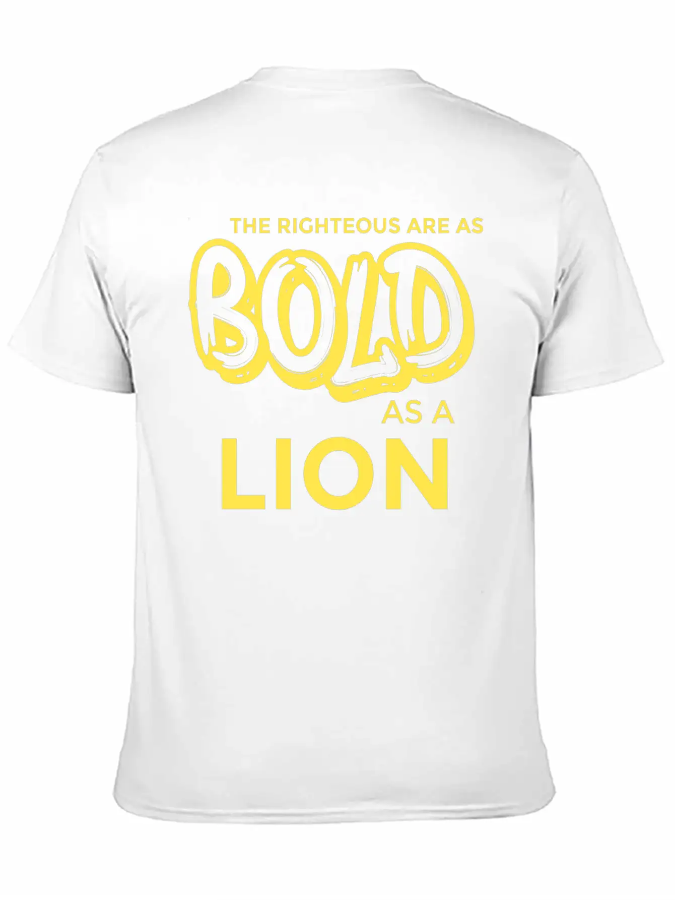 The Righteous Are As Bold As A Lion - Bible Verse Unisex Short Sleeve Soft Cotton T-Shirt – Casual Everyday Wear