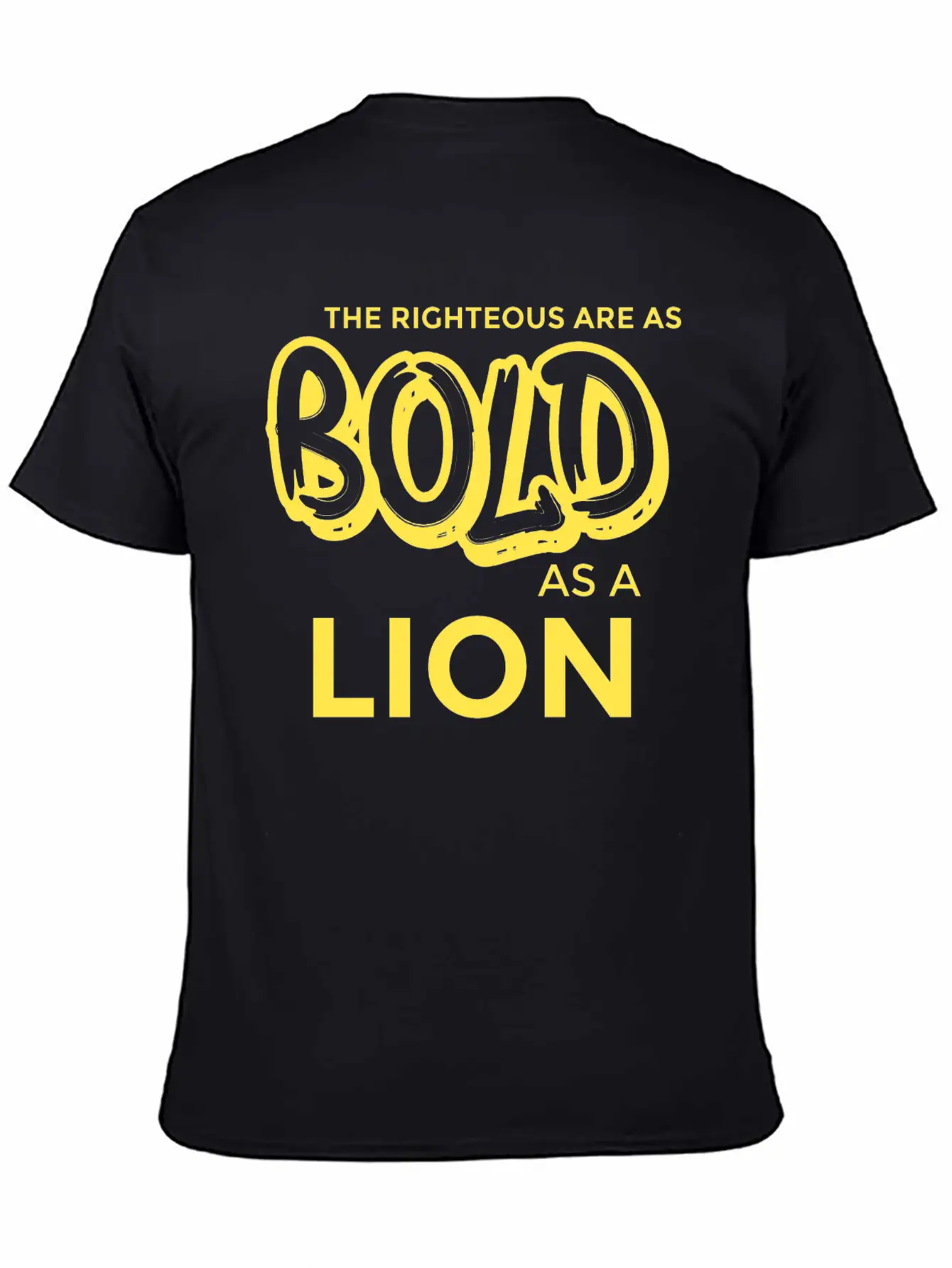 The Righteous Are As Bold As A Lion - Bible Verse Unisex Short Sleeve Soft Cotton T-Shirt – Casual Everyday Wear