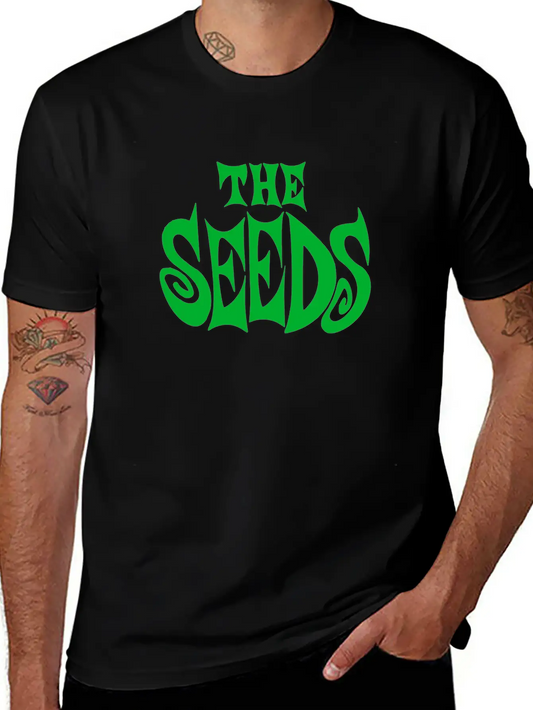 The Seeds Band Logo Unisex Short Sleeve Soft Cotton T-Shirt – Casual Everyday Wear
