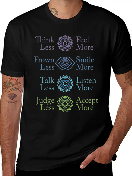 The Seven Chakras Of Yoga Comfortable Minimalist Graphic Tee – Summer Style Essential