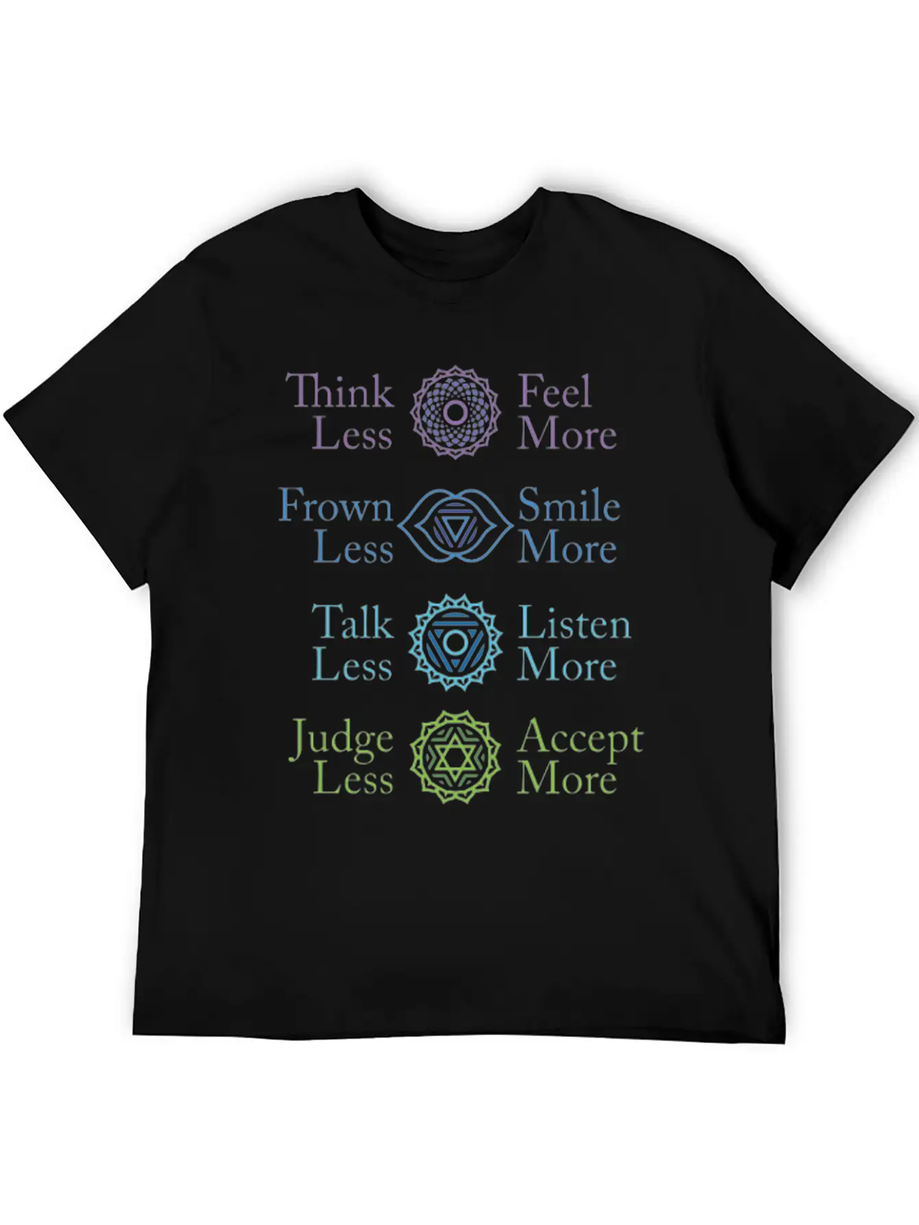 The Seven Chakras Of Yoga Comfortable Minimalist Graphic Tee – Summer Style Essential