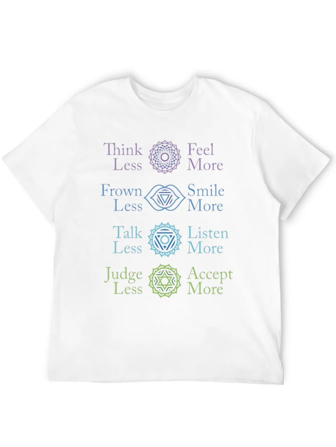 The Seven Chakras Of Yoga Comfortable Minimalist Graphic Tee – Summer Style Essential