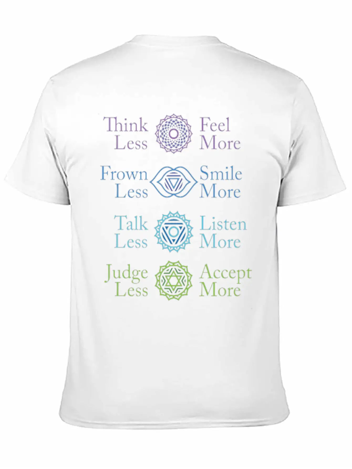 The Seven Chakras Of Yoga Comfortable Minimalist Graphic Tee – Summer Style Essential