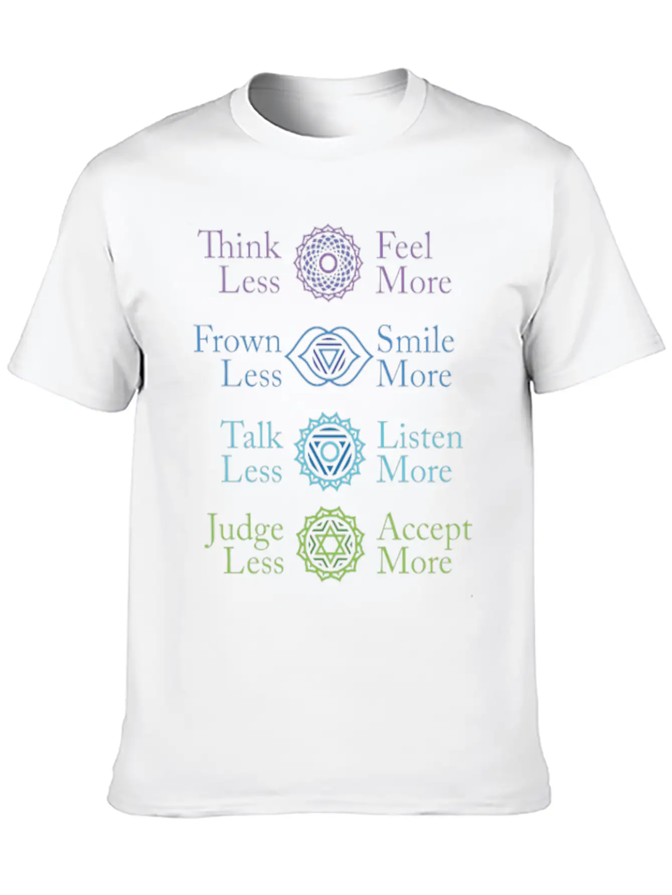 The Seven Chakras Of Yoga Comfortable Minimalist Graphic Tee – Summer Style Essential