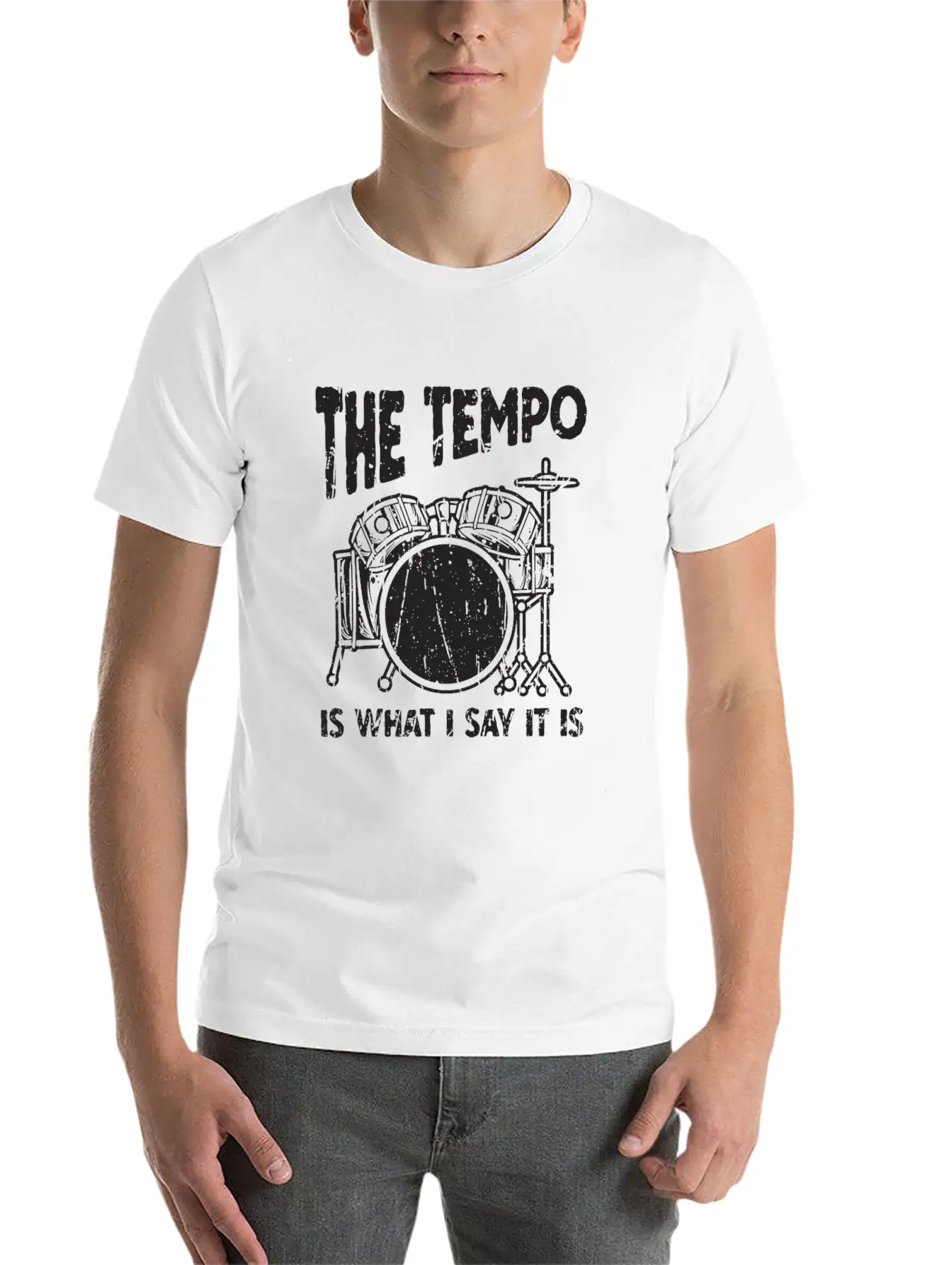 The Tempo Is What I Say It Is - Beat Maker Unisex Short Sleeve Soft Cotton T-Shirt – Casual Everyday Wear