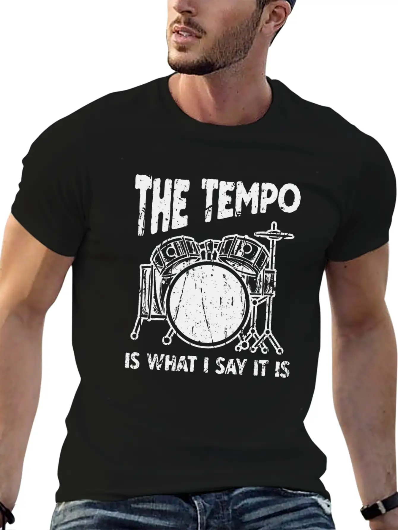 The Tempo Is What I Say It Is - Beat Maker Unisex Short Sleeve Soft Cotton T-Shirt – Casual Everyday Wear