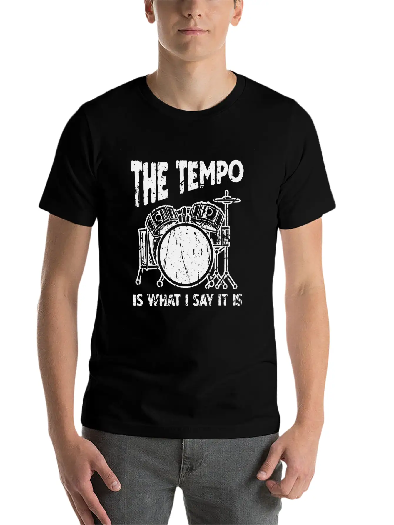 The Tempo Is What I Say It Is - Beat Maker Unisex Short Sleeve Soft Cotton T-Shirt – Casual Everyday Wear