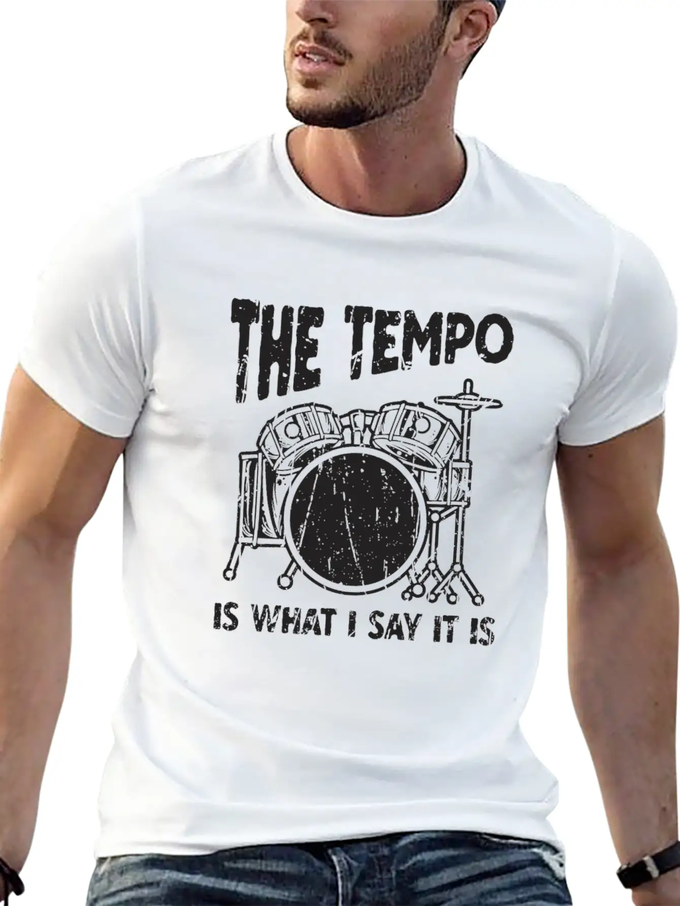 The Tempo Is What I Say It Is - Beat Maker Unisex Short Sleeve Soft Cotton T-Shirt – Casual Everyday Wear