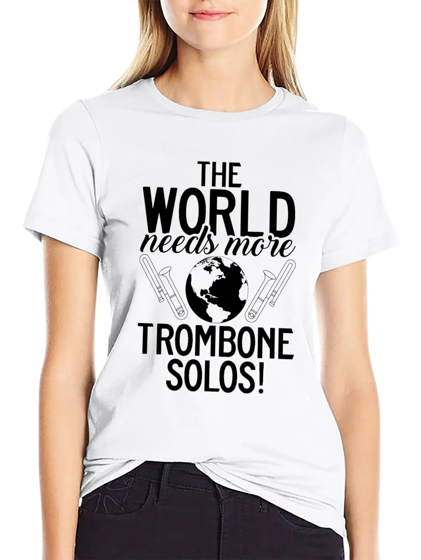 The World Needs More Trombone Solos Player Unisex Casual T-Shirt – Clean Design For Daily Comfort