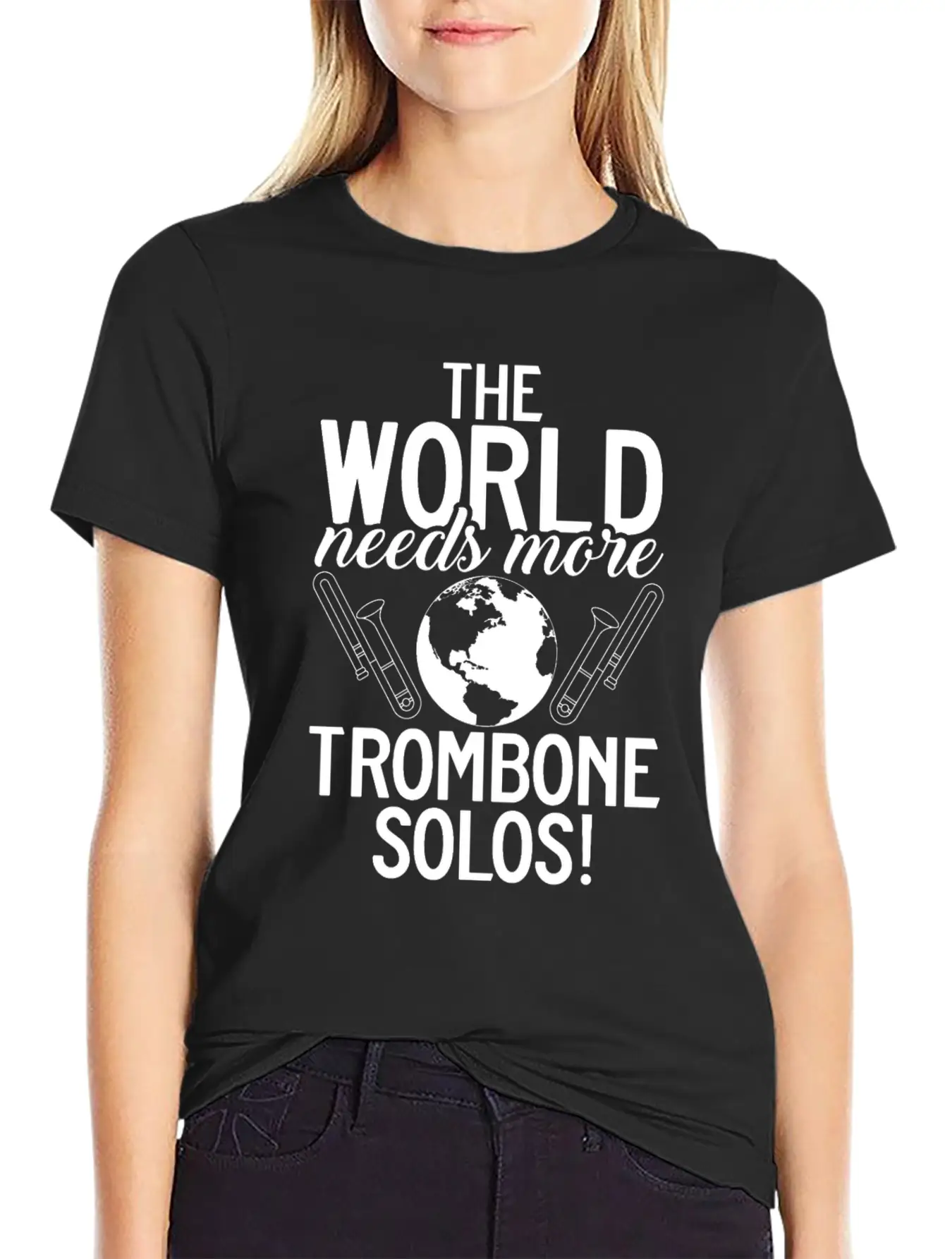 The World Needs More Trombone Solos Player Unisex Casual T-Shirt – Clean Design For Daily Comfort