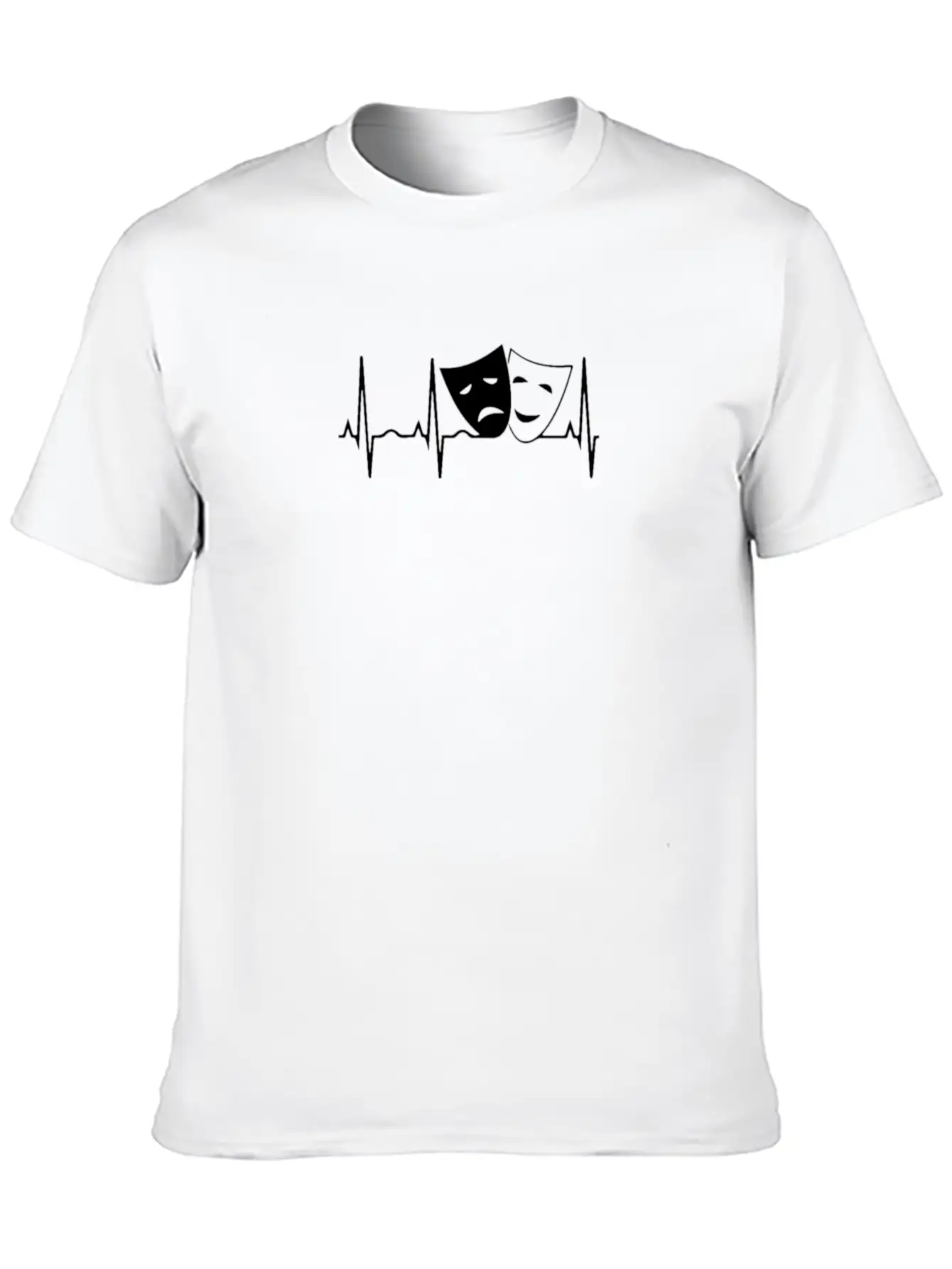 Theater Heartbeat For Light Timeless Short Sleeve Tee – Comfy And Minimalist Design