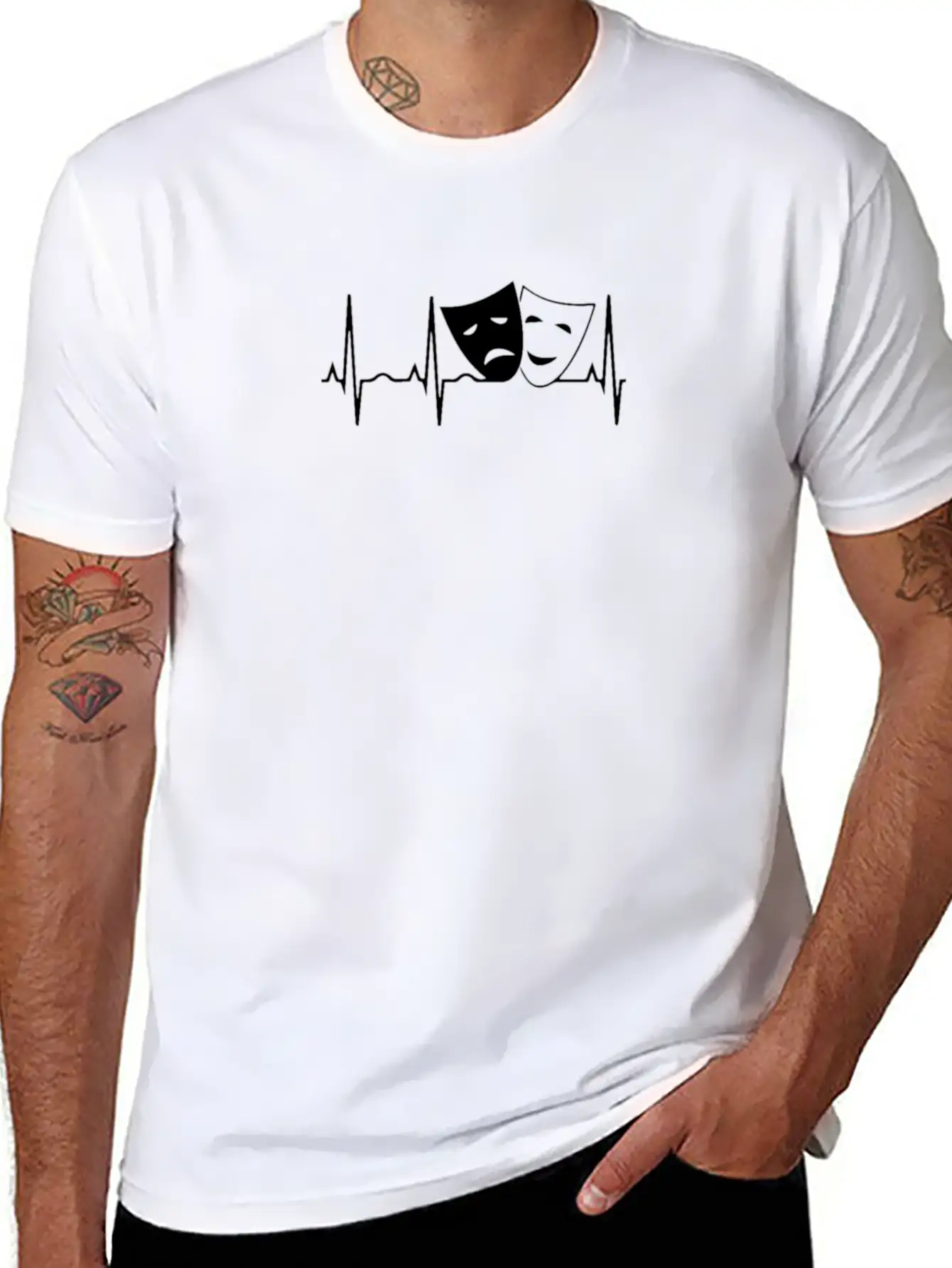 Theater Heartbeat For Light Timeless Short Sleeve Tee – Comfy And Minimalist Design