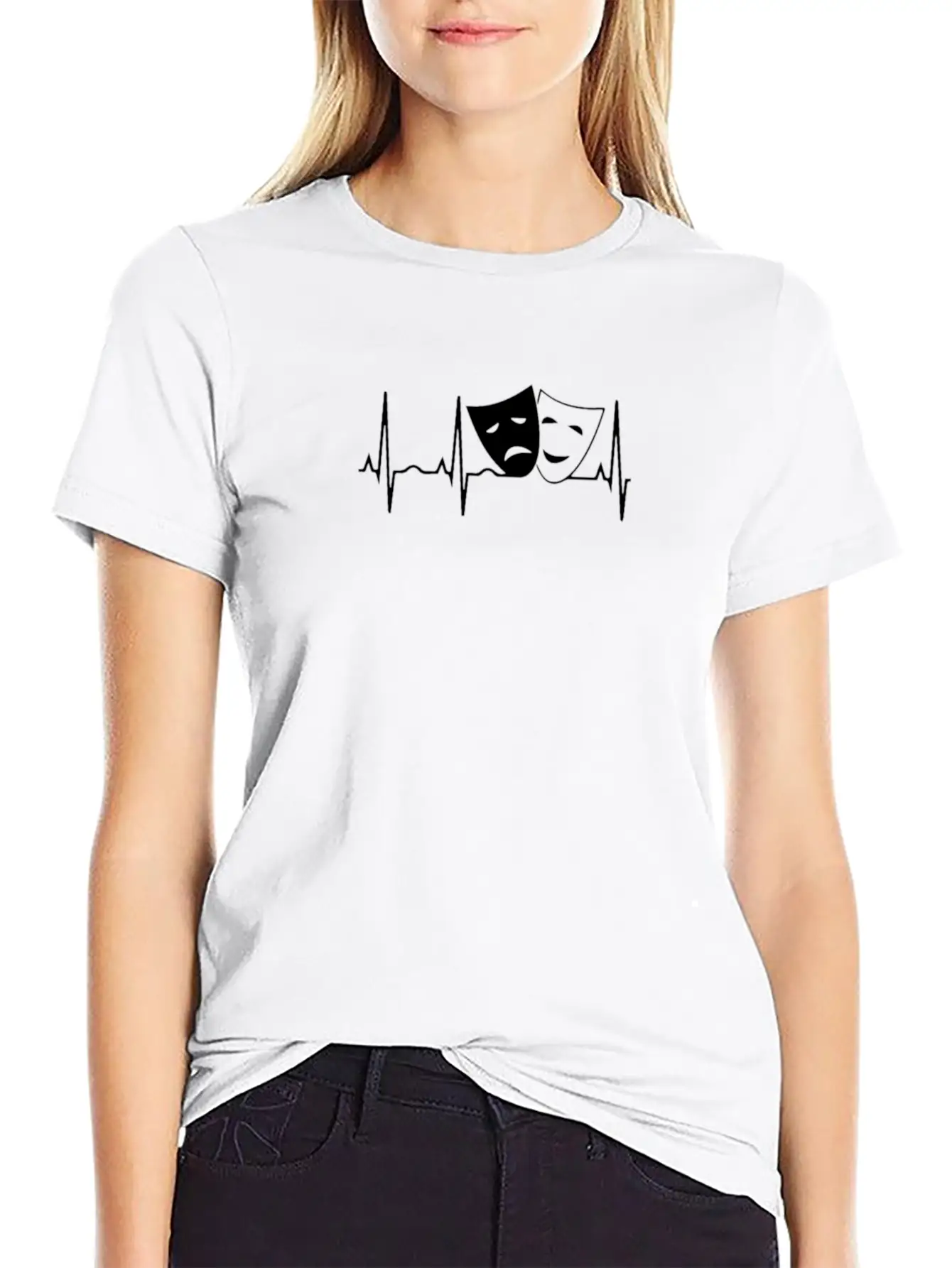 Theater Heartbeat For Light Timeless Short Sleeve Tee – Comfy And Minimalist Design