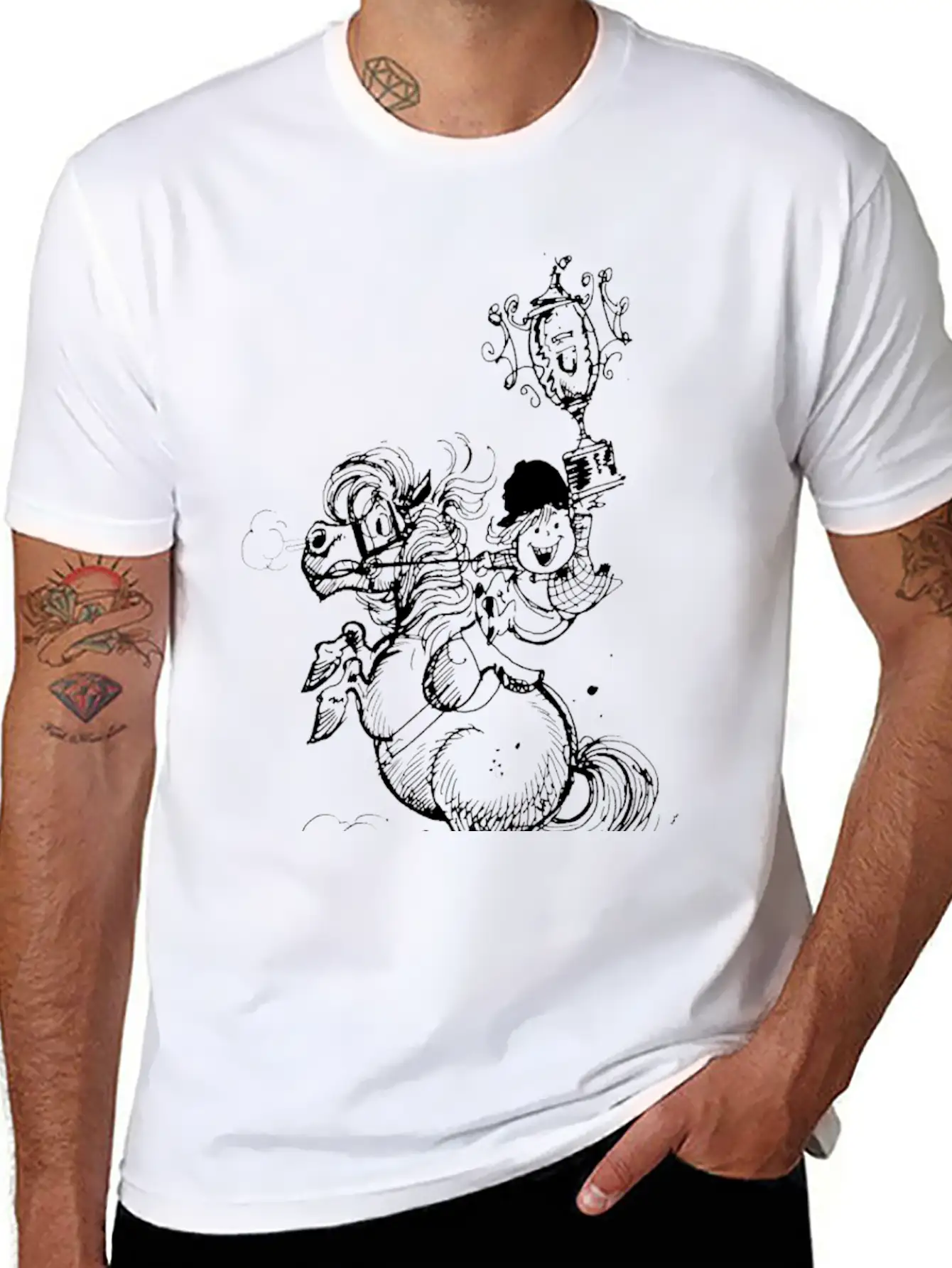 Thelwell Horse Show Champions Stylish Everyday T-Shirt – Unisex Basic Cotton Tee