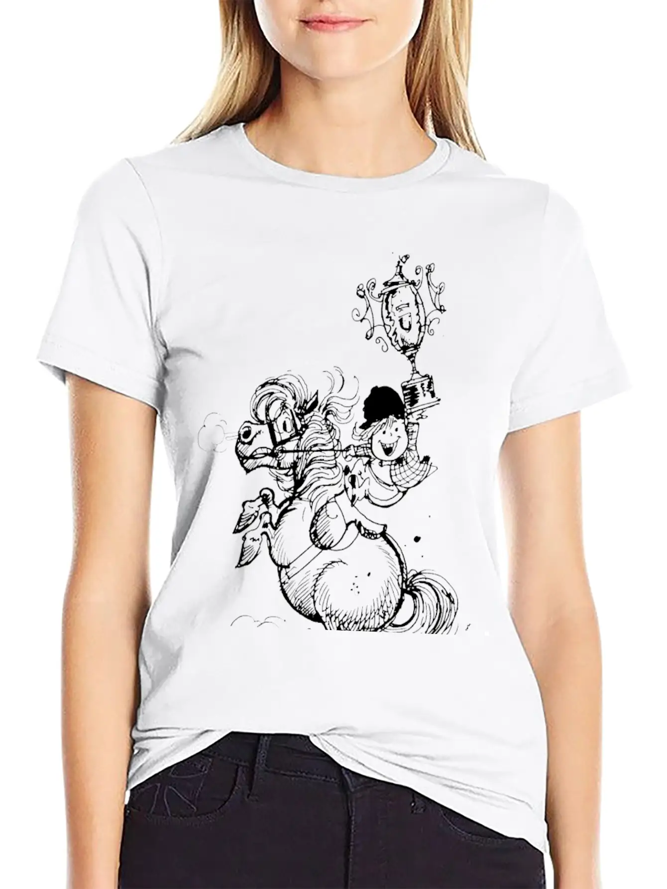 Thelwell Horse Show Champions Stylish Everyday T-Shirt – Unisex Basic Cotton Tee
