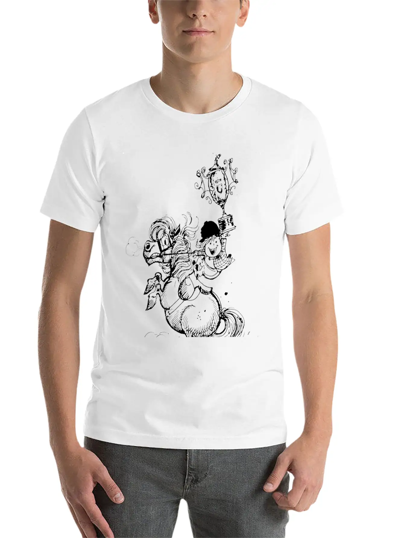 Thelwell Horse Show Champions Stylish Everyday T-Shirt – Unisex Basic Cotton Tee