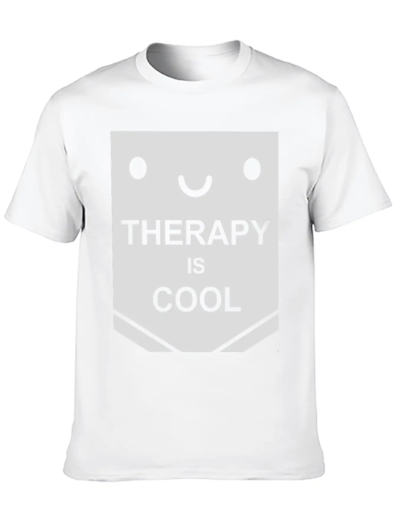 Therapy Is Cool Quote Unisex Short Sleeve Soft Cotton T-Shirt – Casual Everyday Wear
