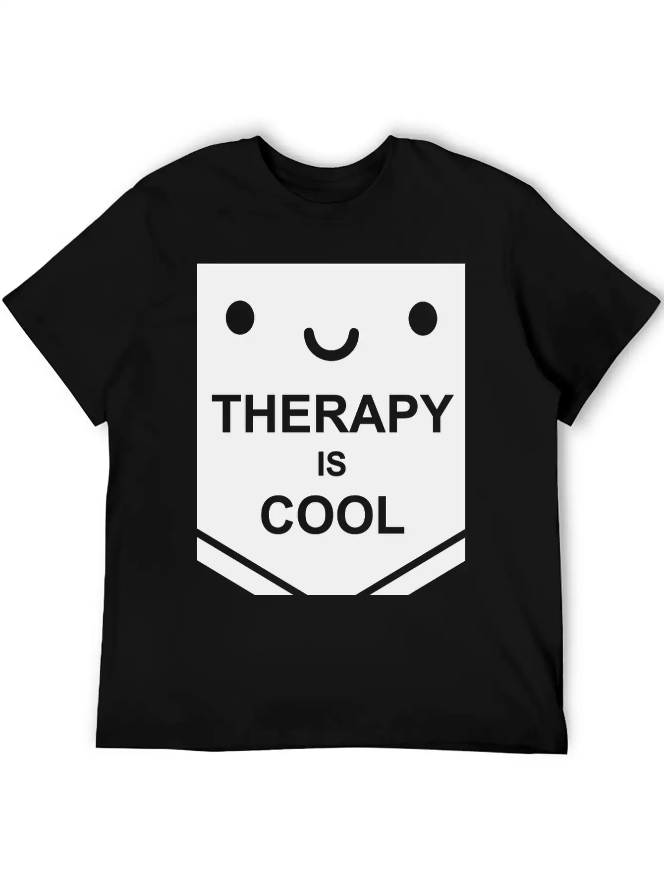 Therapy Is Cool Quote Unisex Short Sleeve Soft Cotton T-Shirt – Casual Everyday Wear