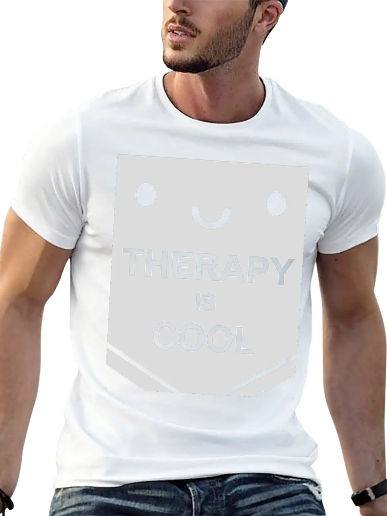 Therapy Is Cool Quote Unisex Short Sleeve Soft Cotton T-Shirt – Casual Everyday Wear