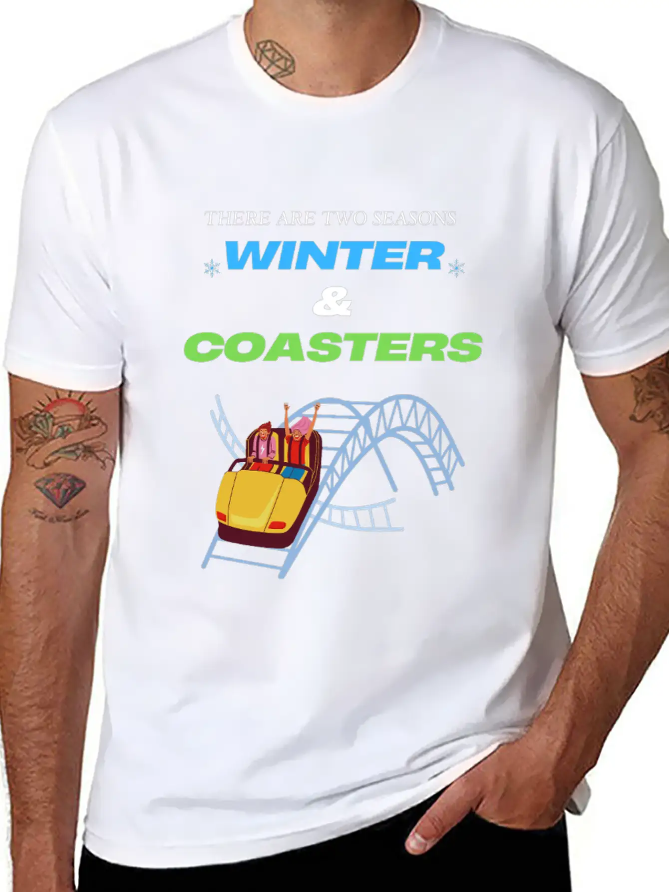 There Are Two Seasons, Winter & Coasters - Color Essential Unisex Summer Tee – Soft Cotton Casual Fit