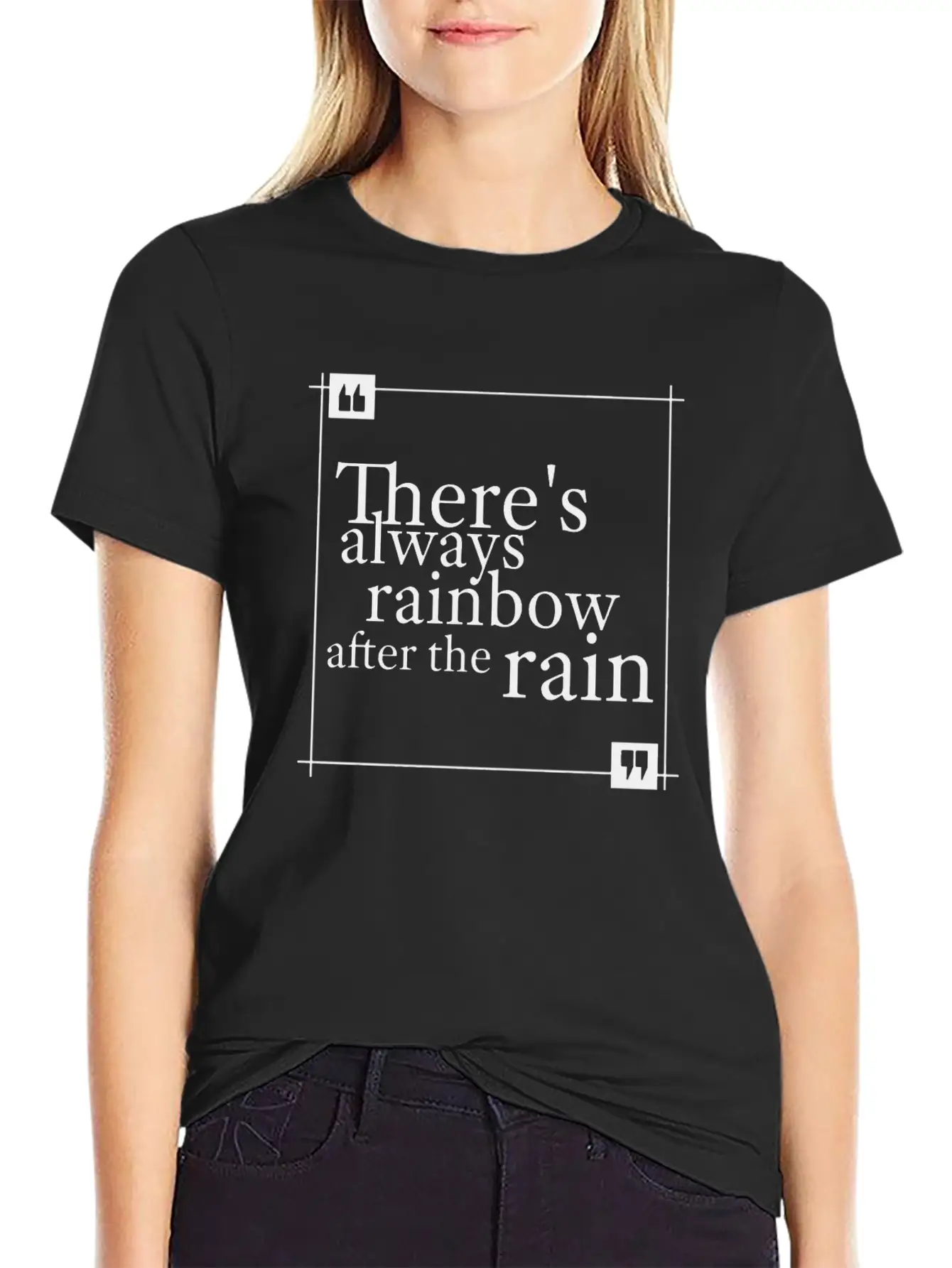 There S Always Quote Rainbow After The Rain Timeless Short Sleeve Tee – Comfy And Minimalist Design