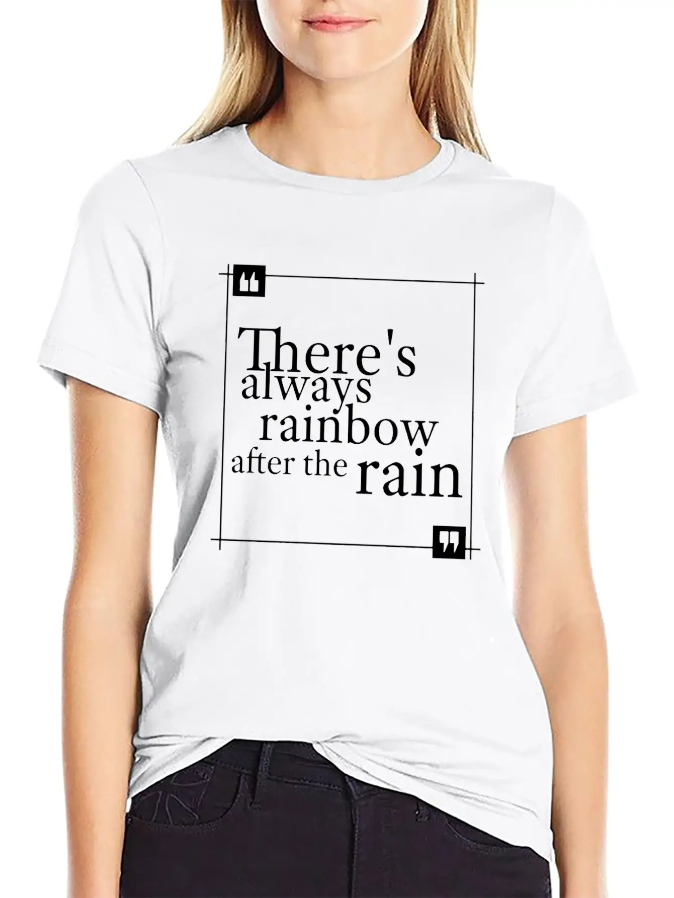 There S Always Quote Rainbow After The Rain Timeless Short Sleeve Tee – Comfy And Minimalist Design