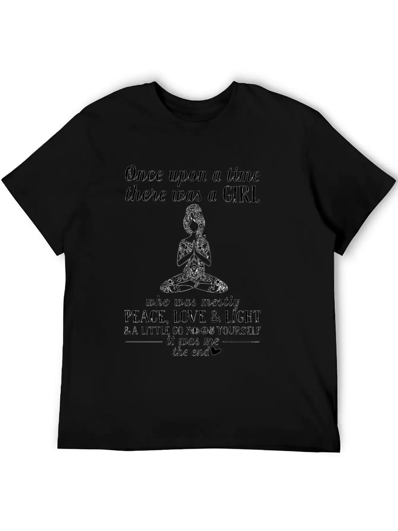 There Was A Who Was Mostly Peace Love Light Basic Graphic T-Shirt – Daily Comfort In Soft Cotton