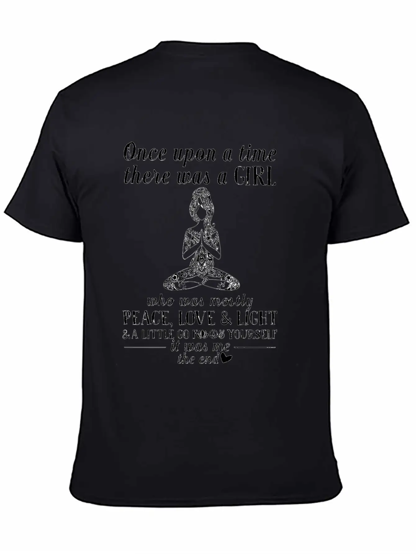 There Was A Who Was Mostly Peace Love Light Basic Graphic T-Shirt – Daily Comfort In Soft Cotton