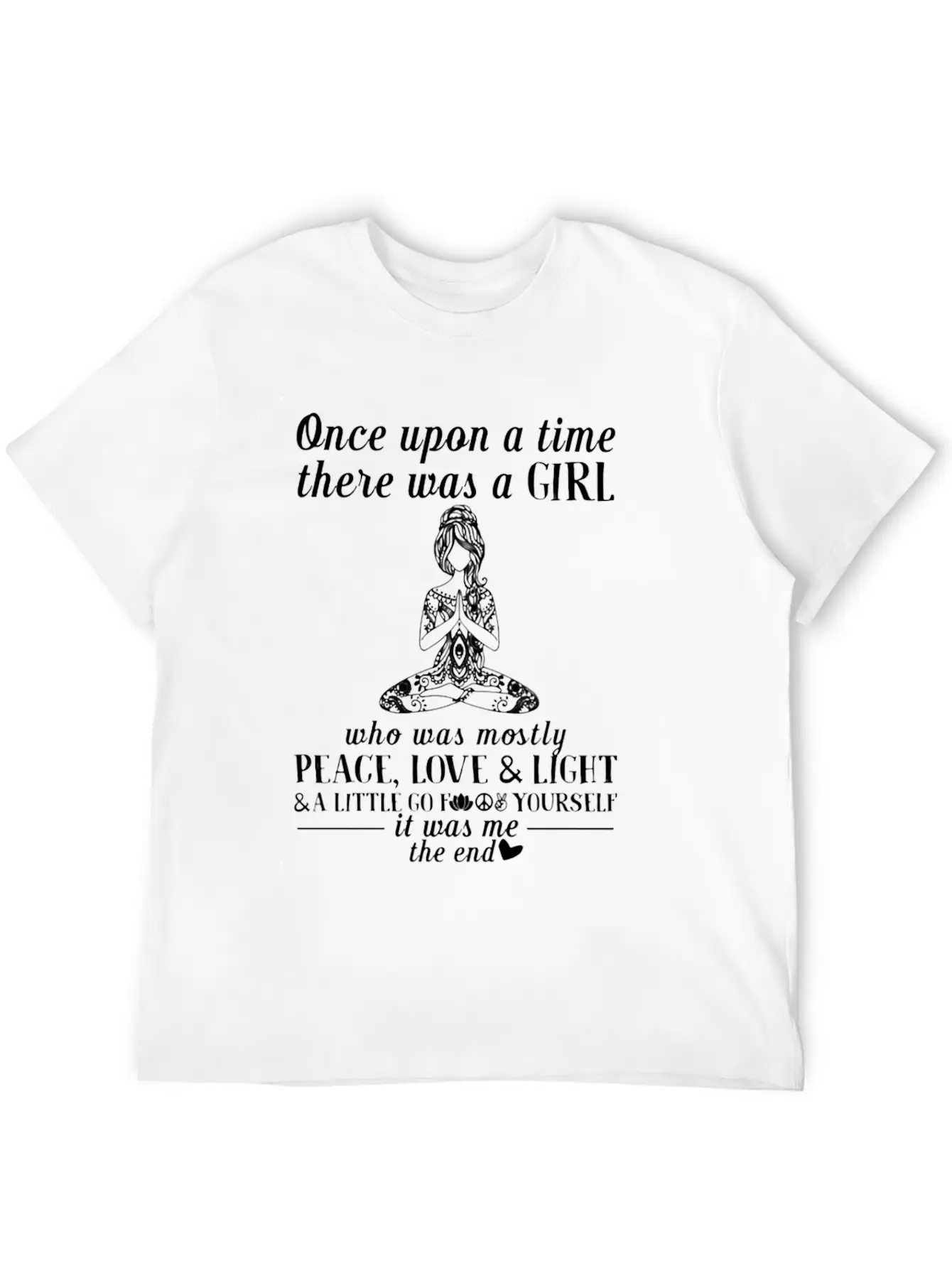 There Was A Who Was Mostly Peace Love Light Basic Graphic T-Shirt – Daily Comfort In Soft Cotton