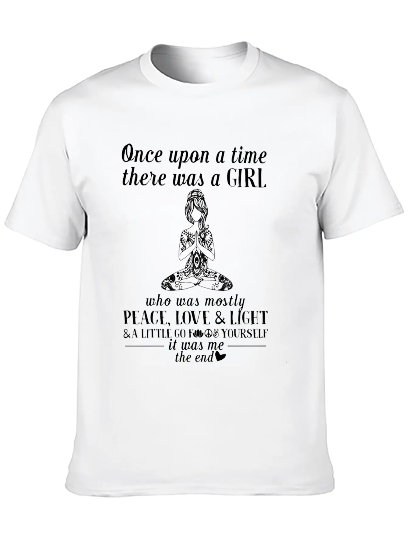 There Was A Who Was Mostly Peace Love Light Basic Graphic T-Shirt – Daily Comfort In Soft Cotton