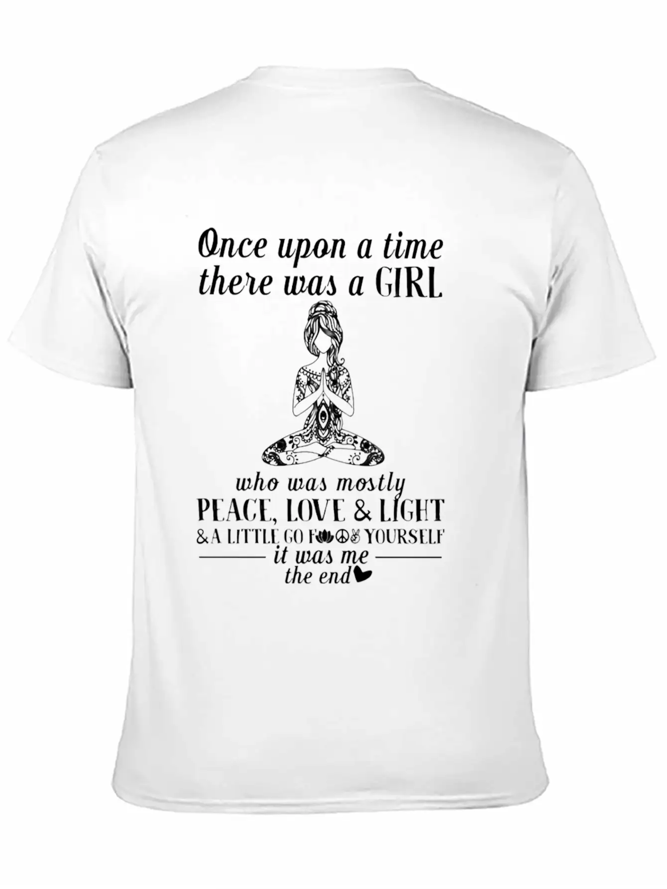 There Was A Who Was Mostly Peace Love Light Basic Graphic T-Shirt – Daily Comfort In Soft Cotton