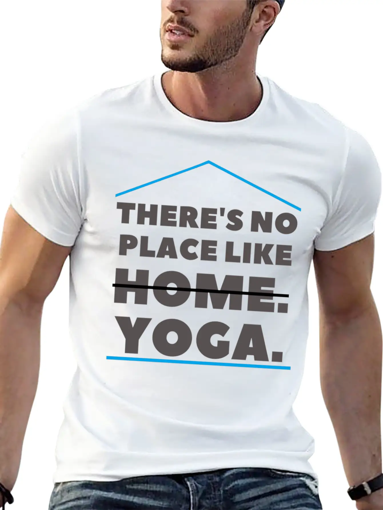 There's No Place Like Yoga Comfortable Minimalist Graphic Tee – Summer Style Essential