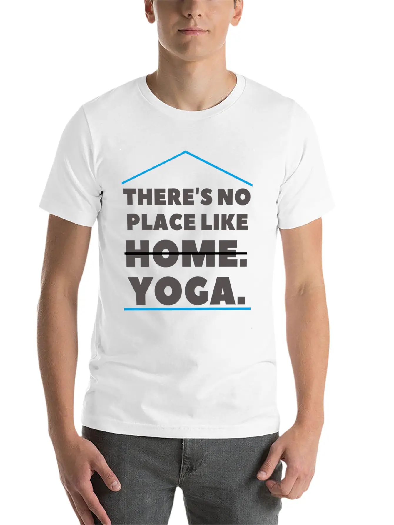 There's No Place Like Yoga Comfortable Minimalist Graphic Tee – Summer Style Essential