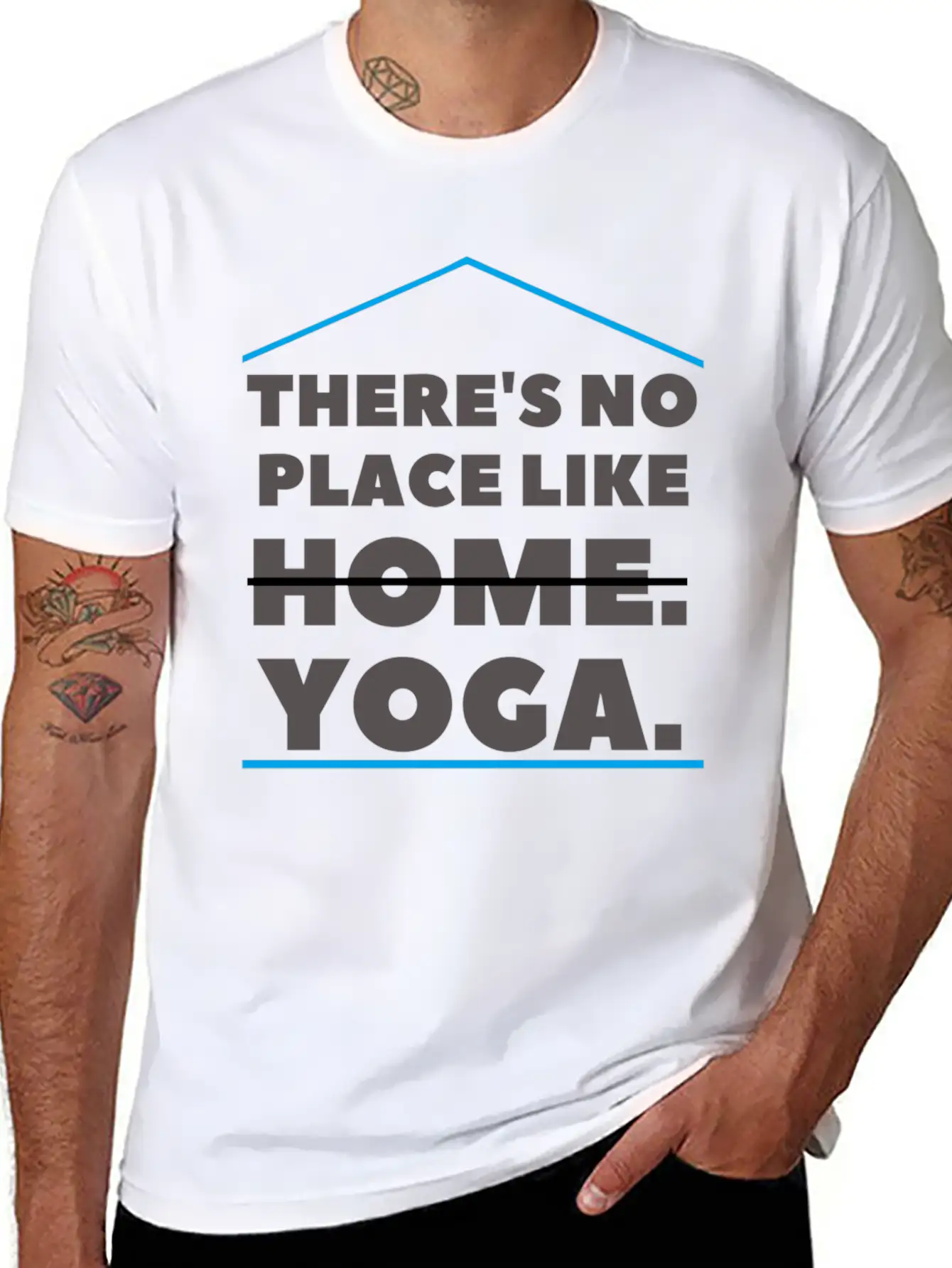 There's No Place Like Yoga Comfortable Minimalist Graphic Tee – Summer Style Essential