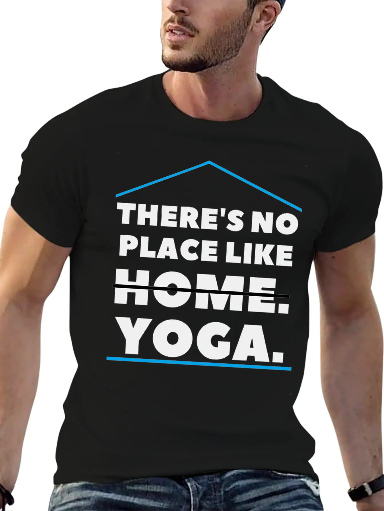 There's No Place Like Yoga Comfortable Minimalist Graphic Tee – Summer Style Essential