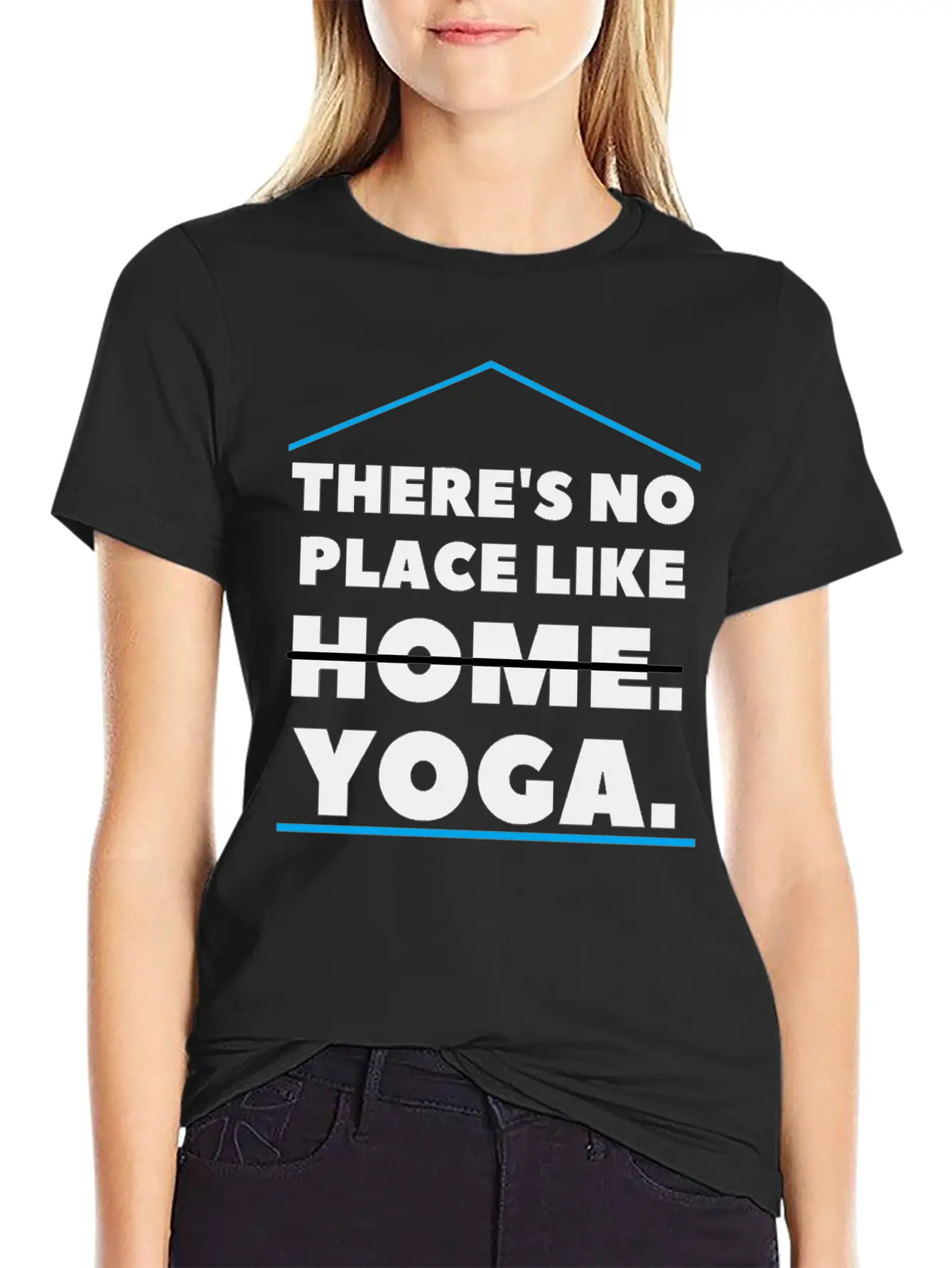 There's No Place Like Yoga Comfortable Minimalist Graphic Tee – Summer Style Essential